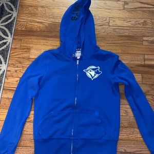Victoria secret pink blue jays zip up